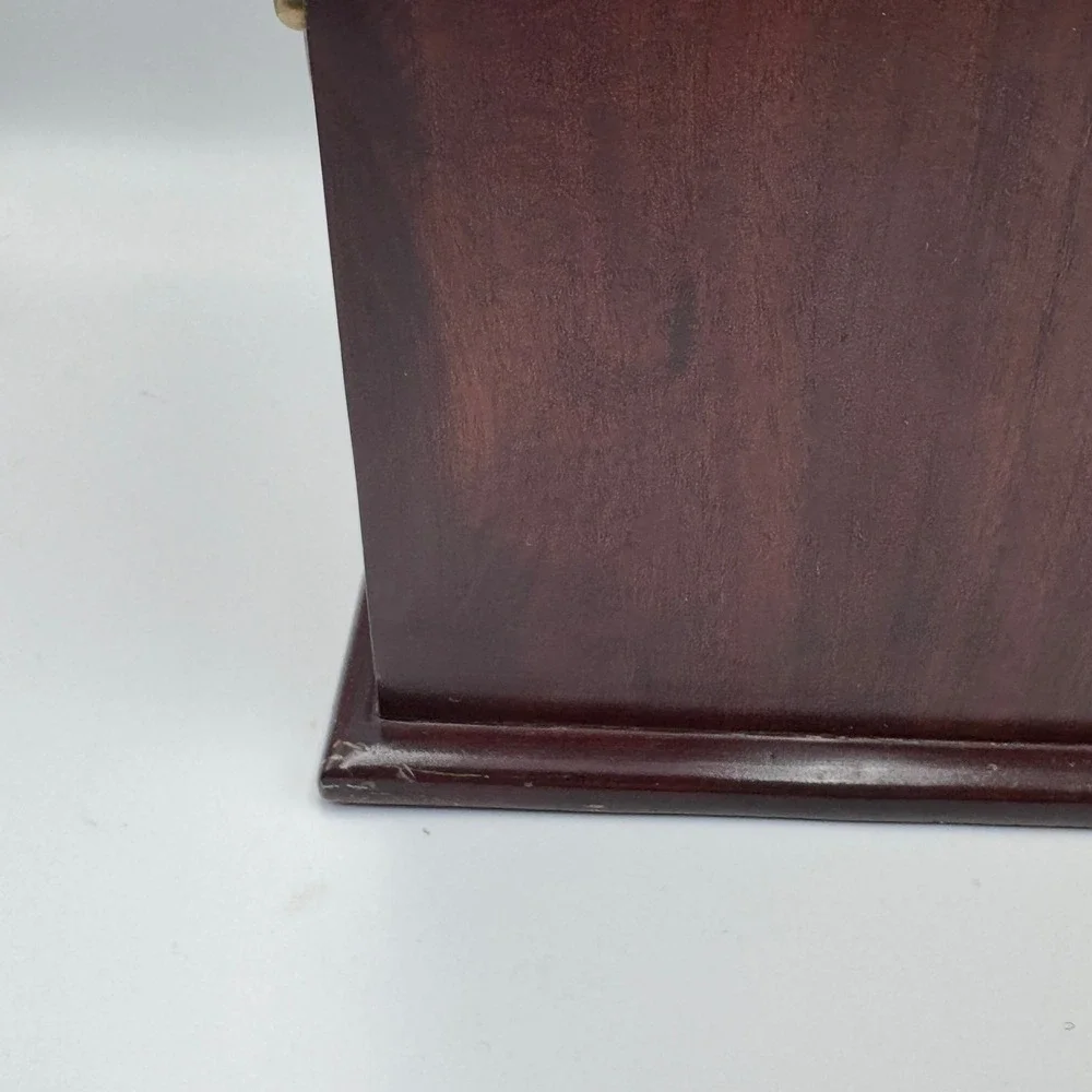Wildwood Accents Mahogany Wood Slant Top Knife Box Brass Hardware Georgian Style